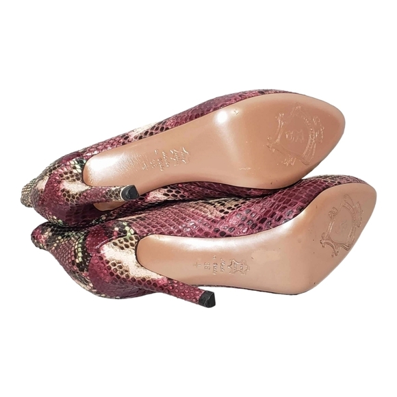 Francesco Sacco Python Skin Ankle Boots SZ 38.5 Made in Italy NEW - Picture 15 of 15